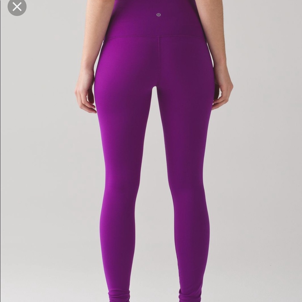 Purple Lululemon Wunder Under Leggings
